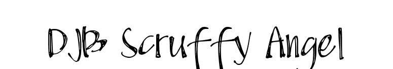 DJB Scruffy Angel font preview