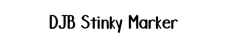 DJB Stinky Marker font preview