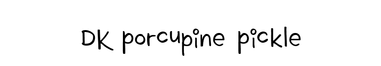 DK Porcupine Pickle font preview