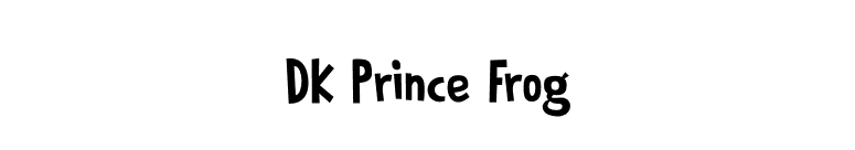 DK Prince Frog font preview