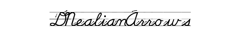 DNealianArrows font preview