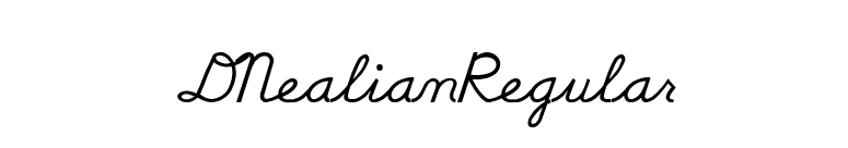 DNealianRegular font preview