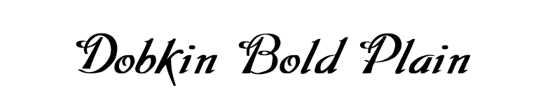 Dobkin Bold Plain font preview