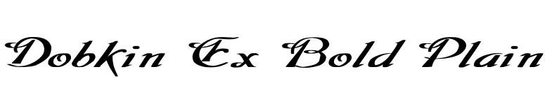 Dobkin Ex Bold Plain font preview