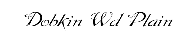 Dobkin Wd Plain font preview