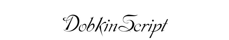 DobkinScript font preview