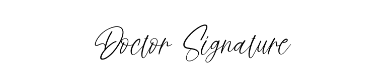 Doctor Signature font preview