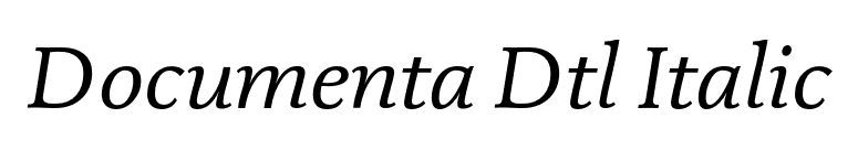 Documenta Dtl Italic font preview