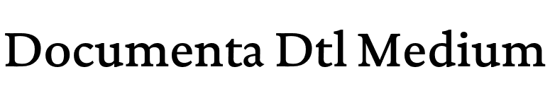 Documenta Dtl Medium font preview