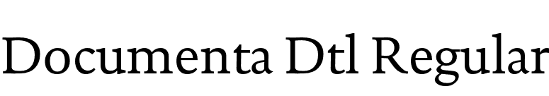 Documenta Dtl Regular font preview