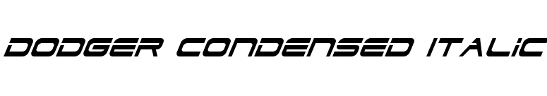 Dodger Condensed Italic font preview
