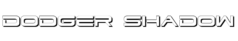 Dodger Shadow font preview