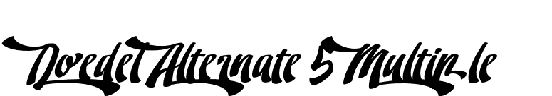 Doedel Alternate 5 Multiple font preview