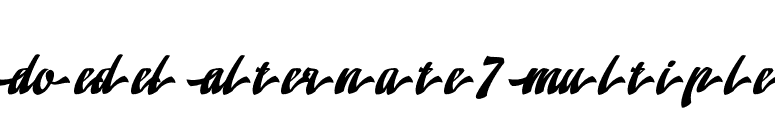 Doedel Alternate 7 Multiple font preview