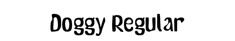 Doggy Regular font preview