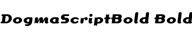 DogmaScriptBold Bold font preview