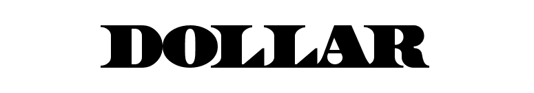 Dollar font preview