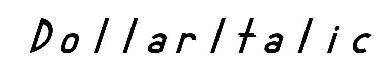 DollarItalic font preview