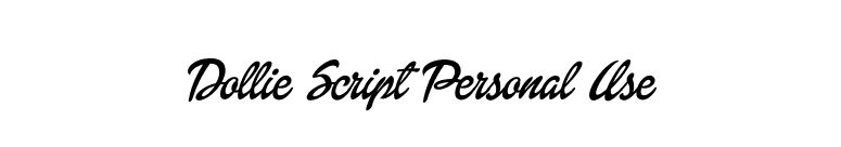 Dollie Script Personal Use font preview