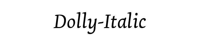 Dolly-Italic font preview