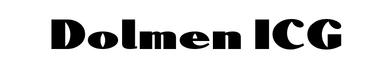 Dolmen ICG font preview