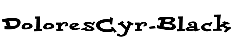 DoloresCyr-Black font preview