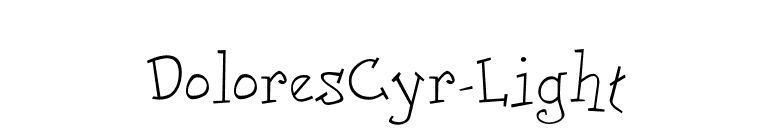 DoloresCyr-Light font preview