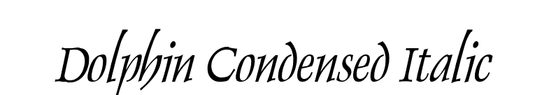 Dolphin Condensed Italic font preview
