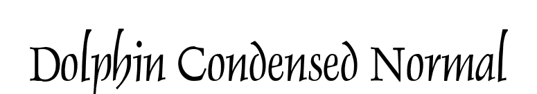 Dolphin Condensed Normal font preview