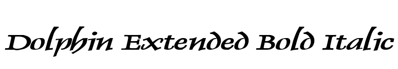 Dolphin Extended Bold Italic font preview
