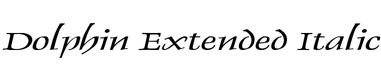 Dolphin Extended Italic font preview