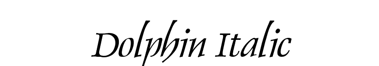 Dolphin Italic font preview