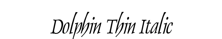 Dolphin Thin Italic font preview