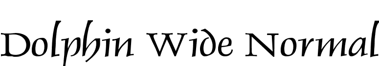 Dolphin Wide Normal font preview
