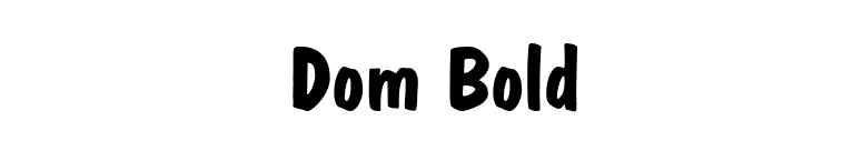 Dom Bold font preview