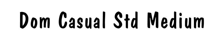 Dom Casual Std Medium font preview