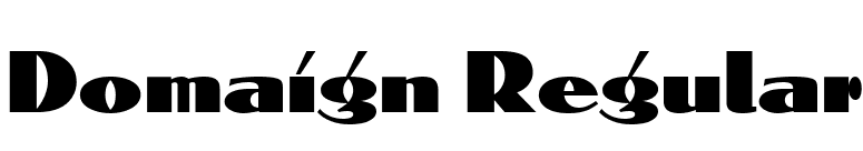 Domaign Regular font preview