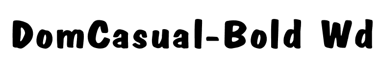DomCasual-Bold Wd font preview