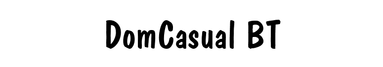 DomCasual BT font preview