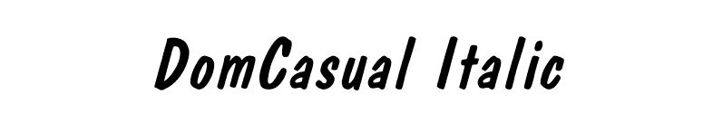DomCasual Italic font preview
