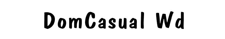DomCasual Wd font preview
