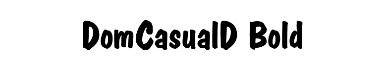 DomCasualD Bold font preview