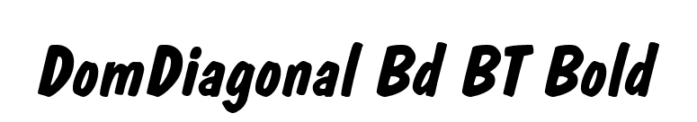 DomDiagonal Bd BT Bold font preview