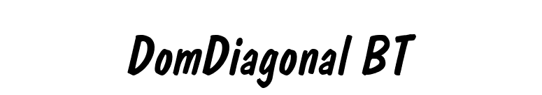 DomDiagonal BT font preview