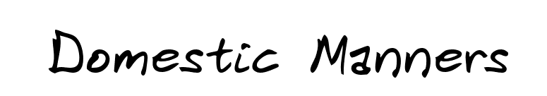 Domestic Manners font preview