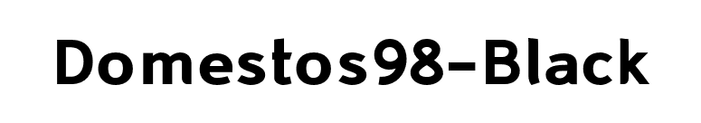 Domestos98-Black font preview