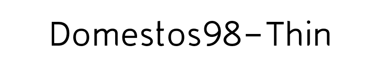 Domestos98-Thin font preview