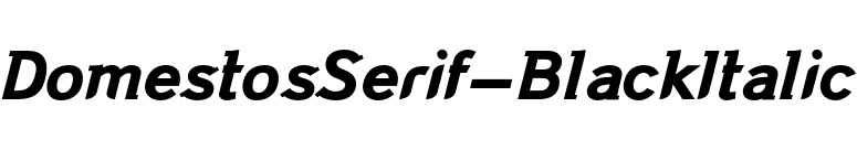 DomestosSerif-BlackItalic font preview