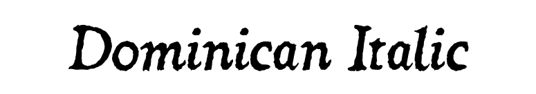Dominican Italic font preview