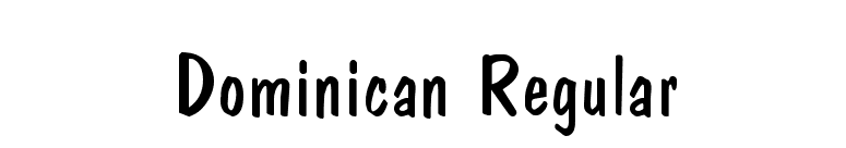 Dominican Regular font preview
